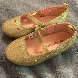 Carter's Gold Glitter Kids Dress Shoes